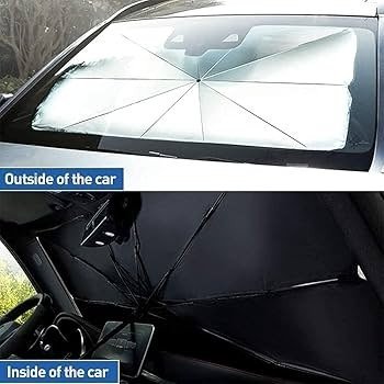 Car Umbrella Sun Shade Cover for Windshield UV Reflecting Foldable Front Car Sunshade Umbrella - Image 4