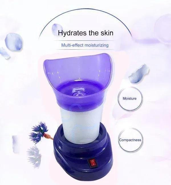 Blue Facial Steam Inhaler for Skin Hydration & Airway Clearing - Image 2