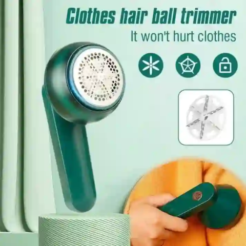 Household Clothes Shaver Fabric Lint Remover Fuzz Electric Fluff portable Brush&blade Professional Lint Remover (Premium Quality with Extra Blades)